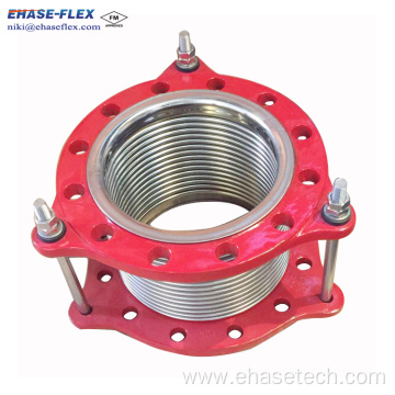 Flexible corrugated joint connector pipe with flange